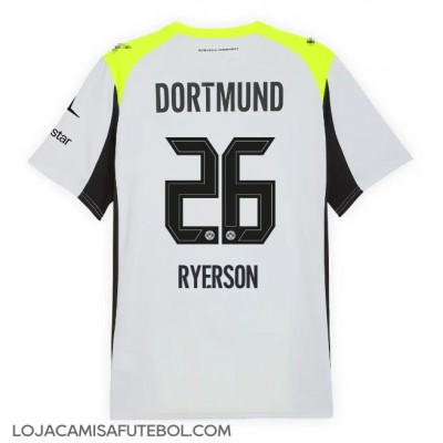 Camisa de Futebol Borussia Dortmund Julian Ryerson #26 Equipamento Secundário 2025-26 Manga Curta Camisa de Futebol Borussia Dortmund Julian Ryerson #26 Equipamento Secundário 2025-26 Manga Curta